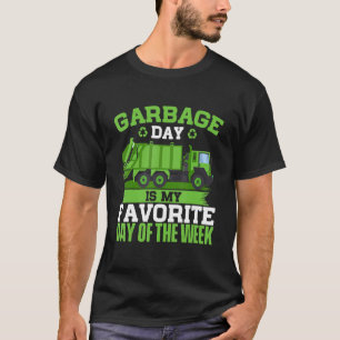 T-shirt Jour de poubelle est mon jour préféré Camion à or