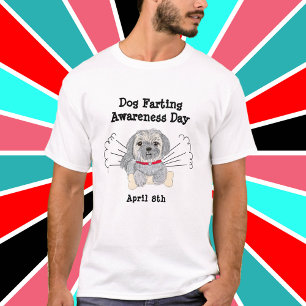 T-shirt Jour de sensibilisation à la farte de chien Drôle 
