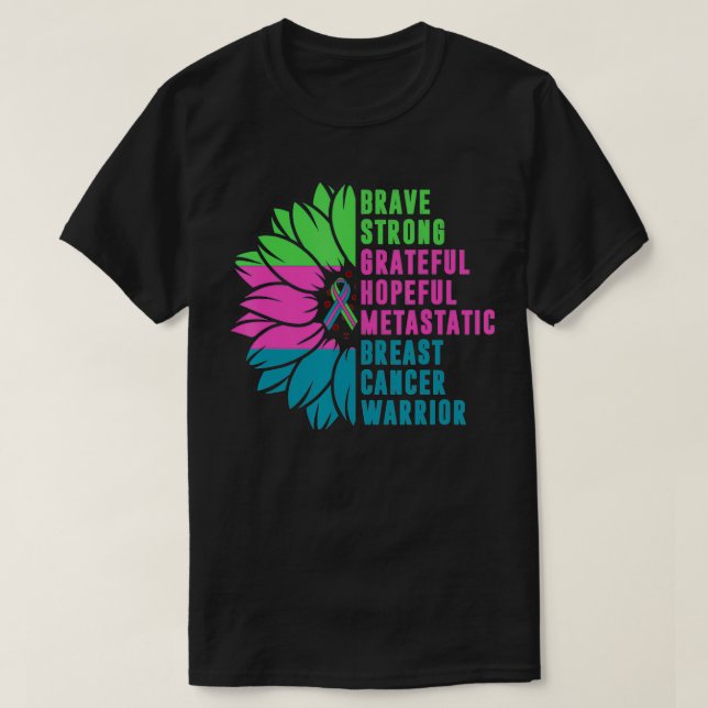 T-shirt Jour de sensibilisation au cancer du sein métastat (Design devant)