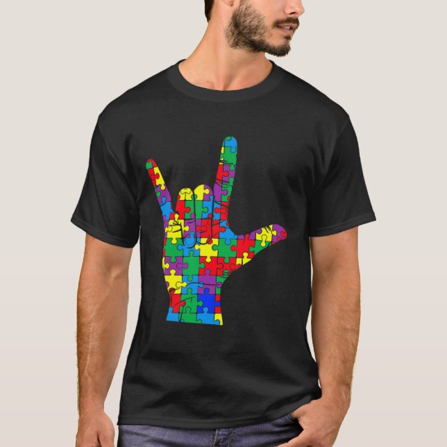 T-shirt Jour de sensibilisation Enfant autistique Assile L (Devant)