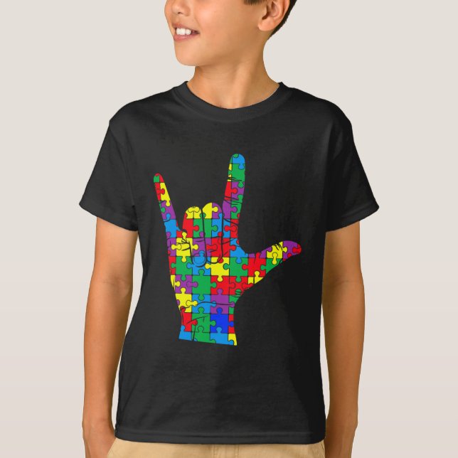 T-shirt Jour de sensibilisation sur l'autisme enfant autis (Devant)