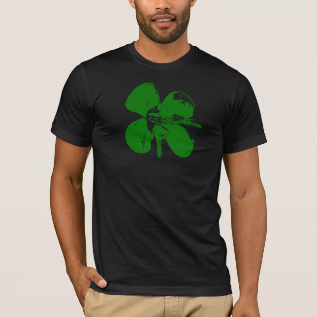 T-shirt Jour de St Patty (vert sur le noir) (Devant)