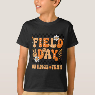 T-shirt Jour de terrain équipe orange visage souriant groo