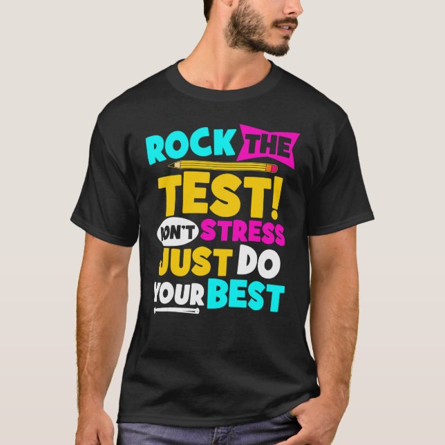 T-shirt Jour De Test De L'enseignant Faites La Fête Ne Str (Devant)
