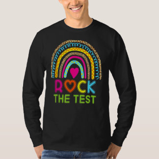 T-shirt Jour de test pour les enseignants Leopard Rainbow