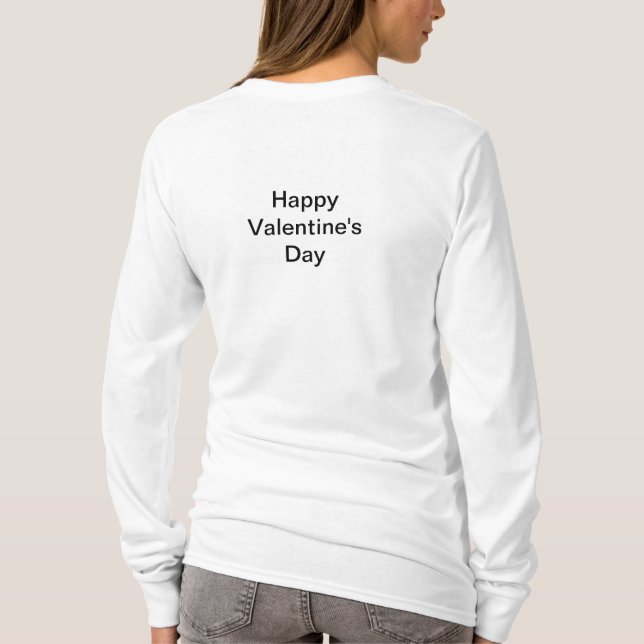 T-shirt jour de valentines heureux (Dos)