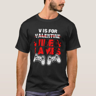 T-shirt Jour de Valentines Jeux Vidéos Jeu Joke Mens Femme
