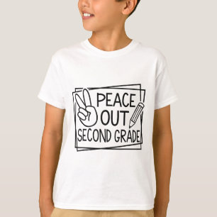 T-shirt Jour Dernier De Deuxième Année De L'École Pause Ét