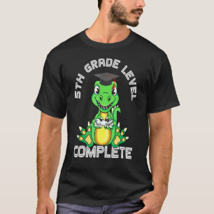 T-shirt Jour dernier de l'école 5e niveau Gamer complet