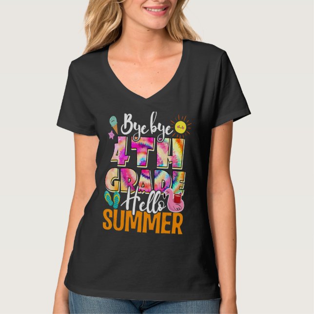 T-shirt Jour dernier de l'école au-dessus de 4e année Hell (Devant)