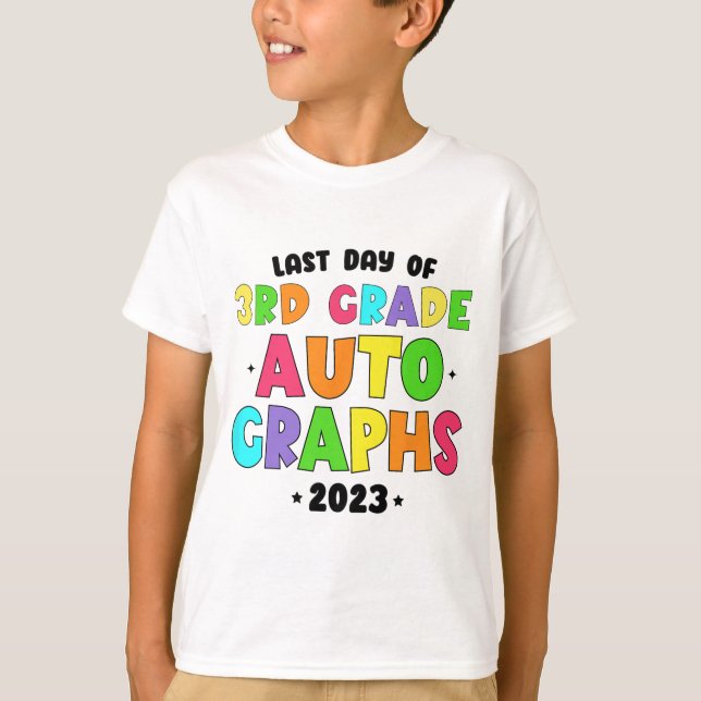 T-shirt Jour Dernier De L'École Autographes (Devant)