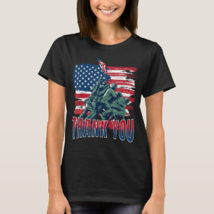 T-shirt Jour des anciens combattants Merci du drapeau amér