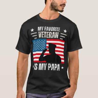 T-shirt Jour des anciens combattants Militaires Mon vétéra