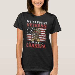 T-shirt Jour des anciens combattants Mon vétéran favori es