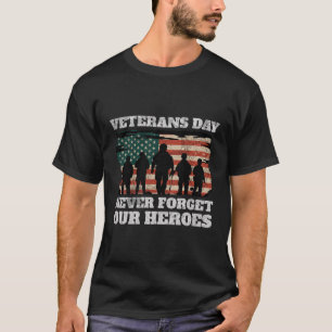 T-shirt Jour des anciens combattants N'oubliez jamais nos 