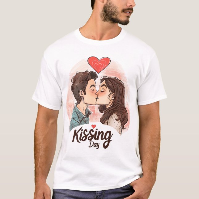 T-shirt jour des bisous (Devant)