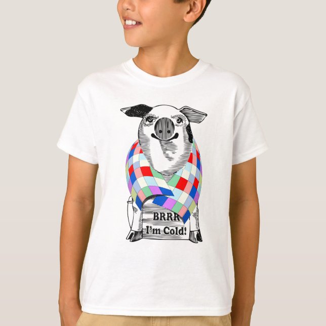 T-shirt Jour des cochons dans une couverture (Devant)