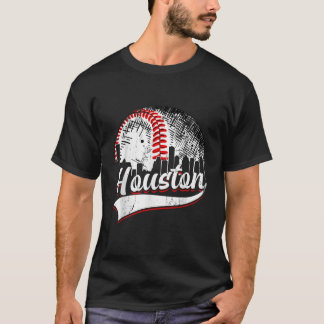 T-shirt Jour des femmes de baseball vintage Houston