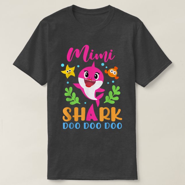 T-shirt Jour des mères de la famille Mimi Shark Mimi (Design devant)