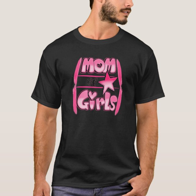 T-shirt Jour Des Mères De Maman De Filles (Devant)