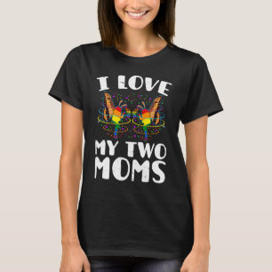 T-shirt Jour des mères LGBTQ Moms lesbiennes Beurre arc-en