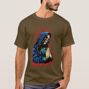 T-shirt Jour Des Morts Priant La Calavera Catrina