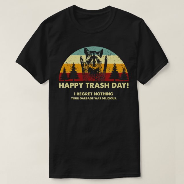 T-shirt Jour des ordures rétro (Design devant)