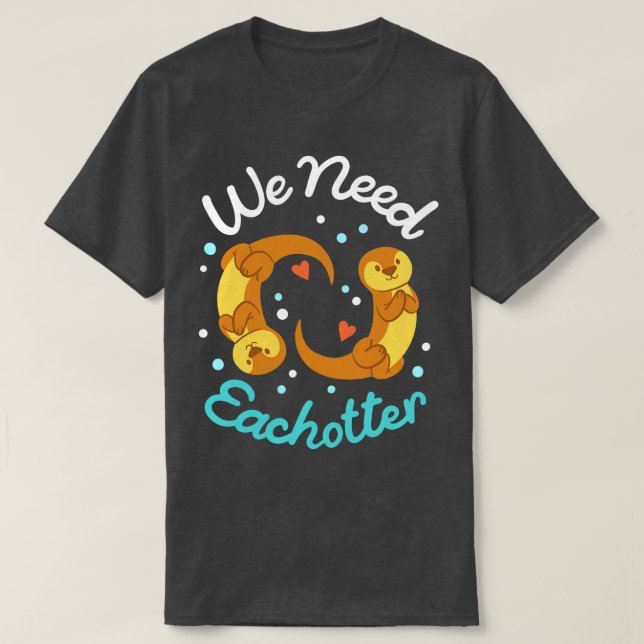 T-shirt Jour des Otter Otter Valentines (Design devant)
