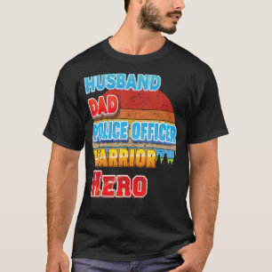 T-shirt Jour des pères de marié papa officier de police