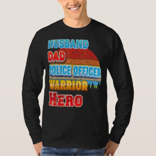 T-shirt Jour des pères de marié papa officier de police