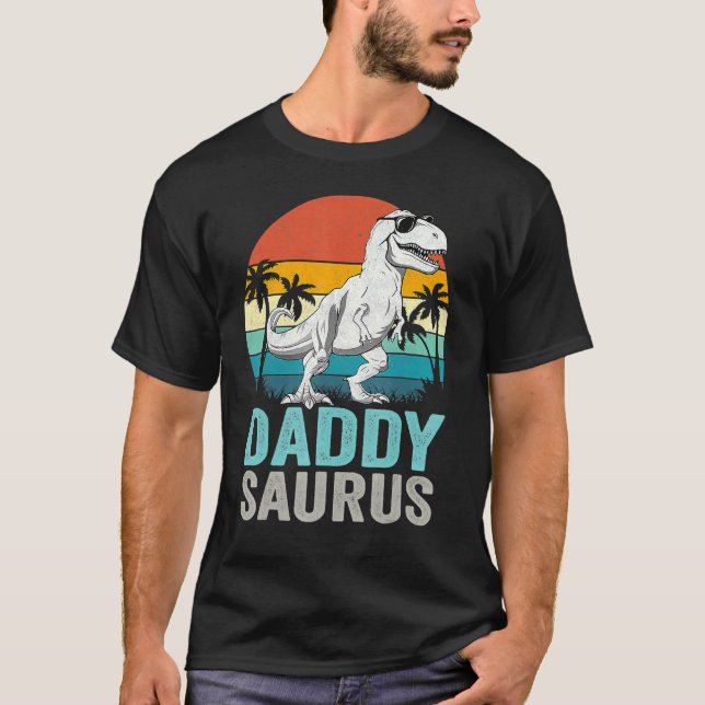T-shirt Jour des pères mignons Daddysaurus Rex Dinosaur Da (Devant)