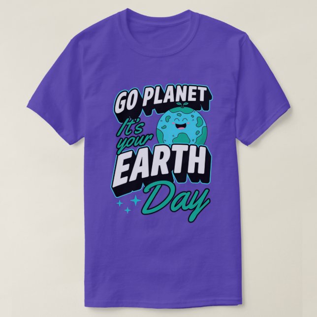 T-shirt Jour des terres 0 Go planet Son Jour des terres (Design devant)