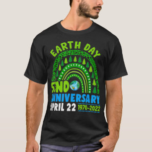 T-shirt Jour des terres 2022 Rainbow Trendy 52nd Anniversa
