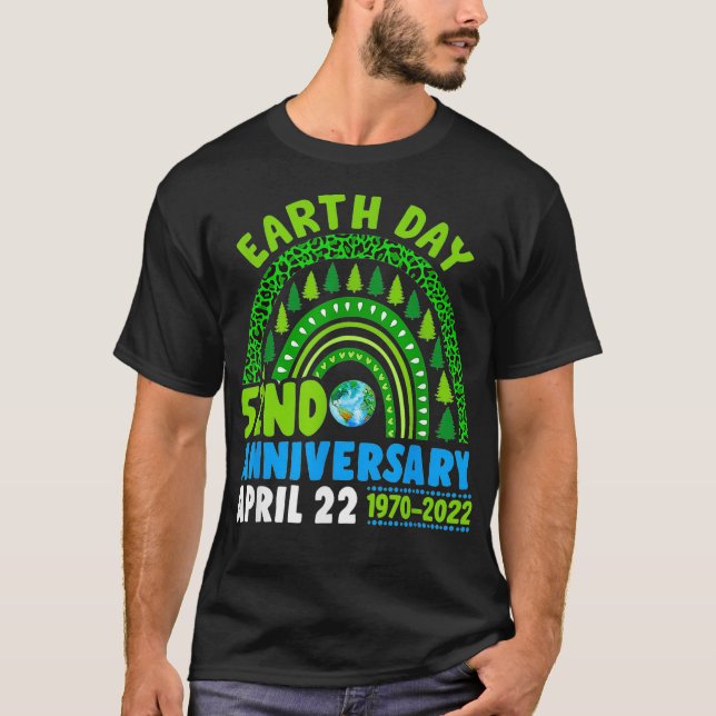 T-shirt Jour des terres 2022 Rainbow Trendy 52nd Anniversa (Devant)
