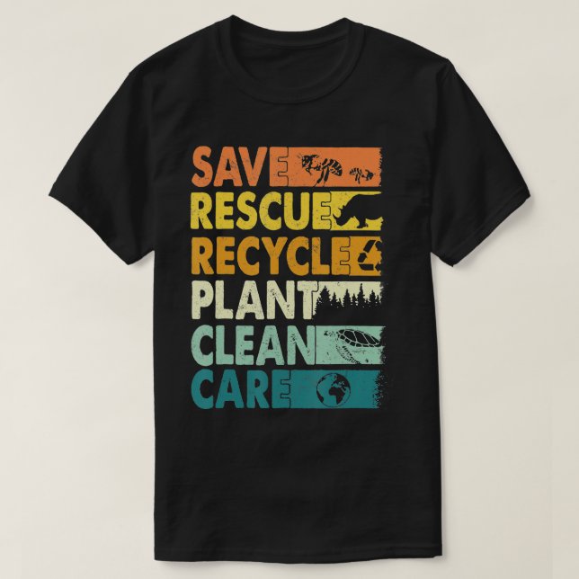 T-shirt Jour des terres 2023 Sauvez les abeilles Secourir  (Design devant)