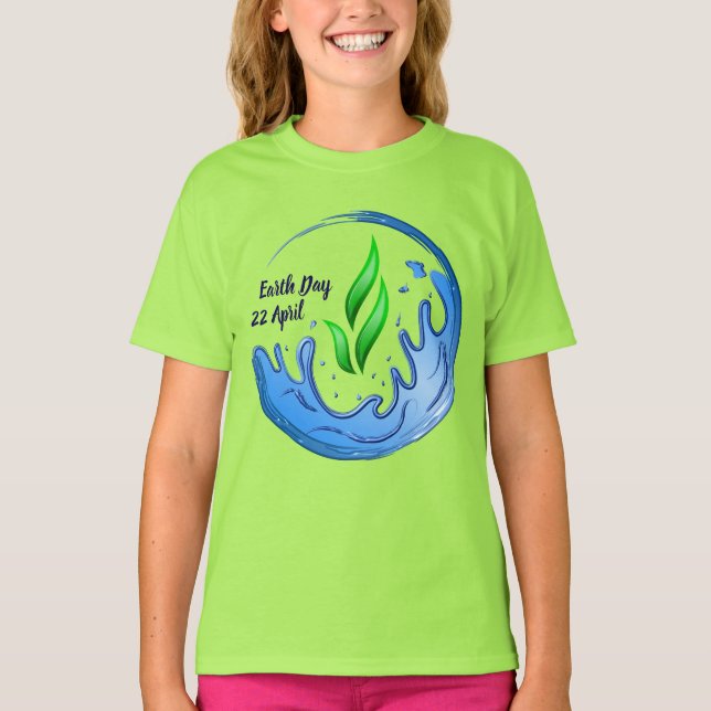 T-shirt Jour des terres 2025 Notre Puissance Notre Planète (Devant)