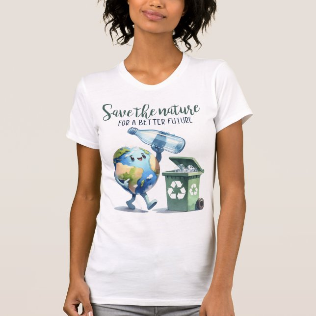 T-shirt Jour des terres 22 Avril Recycle Sauver L'Environn (Devant)