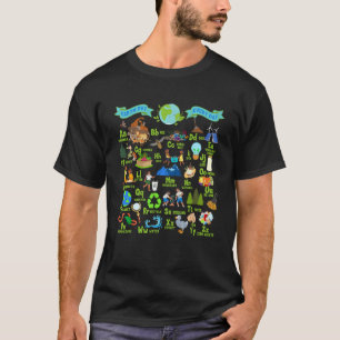 T-shirt Jour des terres Alphabet chaque jour ABCs Save Pla