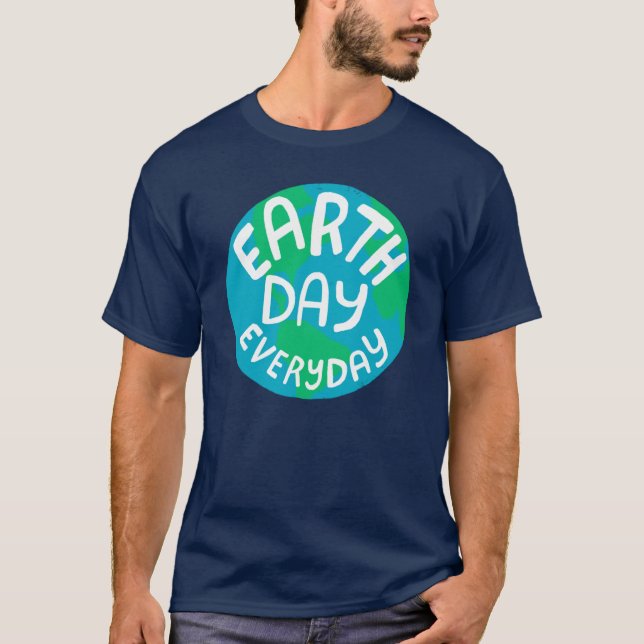 T-shirt JOUR DES TERRES CHAQUE JOUR Planète artisanale (Devant)