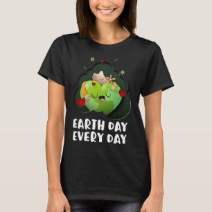 T-shirt Jour des terres Chaque Jour Une Fille Qui Attaque