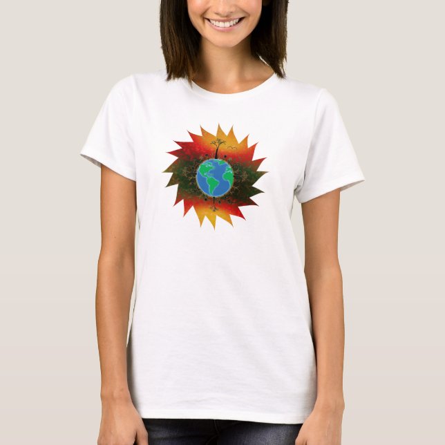 T-shirt Jour des terres ~ Coucher de soleil (Devant)