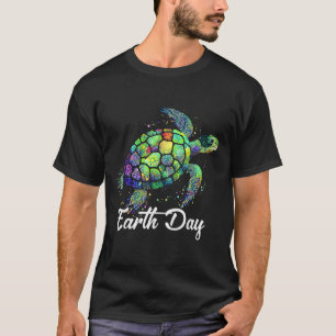 T-shirt Jour des terres De Tortues de mer Naturelle Sauver