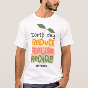 T-shirt jour des terres, devenez écolo, art simple science