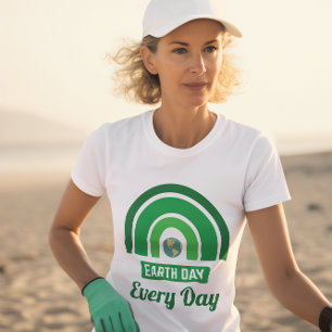 T-shirt Jour des terres écologique Arc-en-ciel vert tous l