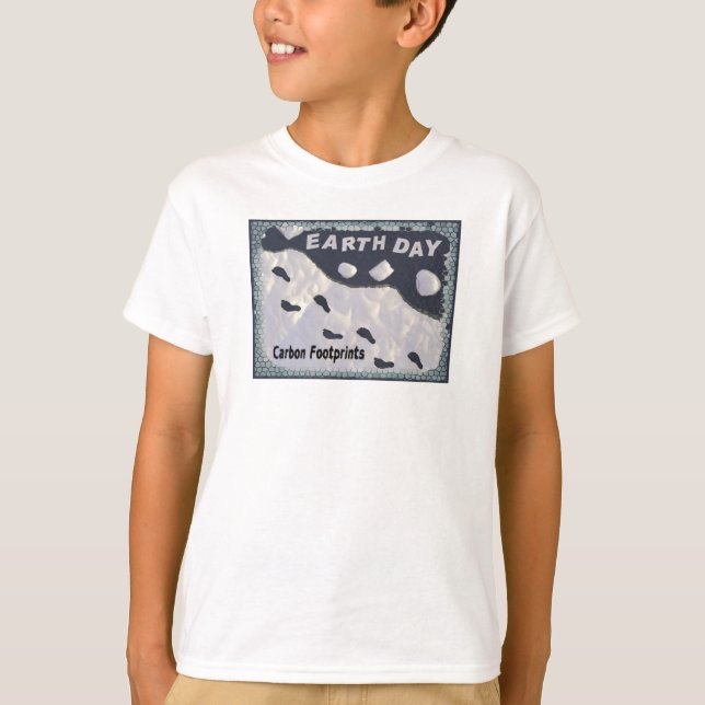 T-shirt Jour des terres - Empreintes carbone (Devant)