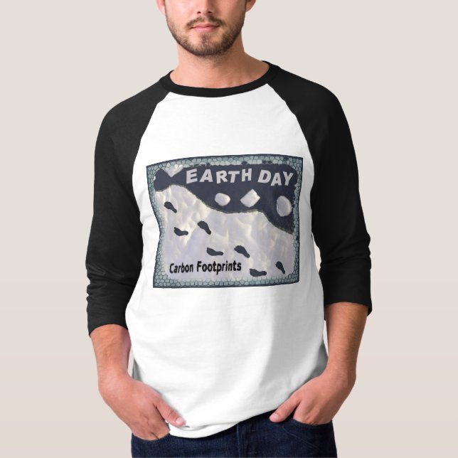 T-shirt Jour des terres - Empreintes carbone (Devant)