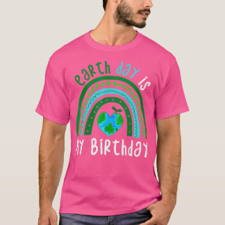 T-shirt Jour des terres Est Mon Anniversaire Boho Rainbow 