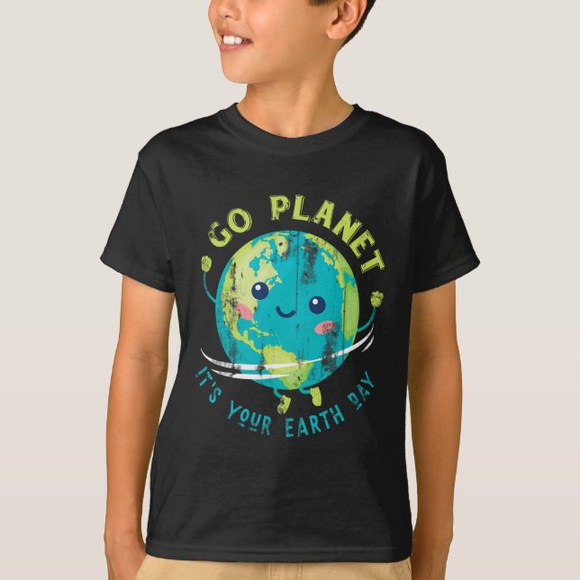 T-shirt Jour des terres mignon (Devant)