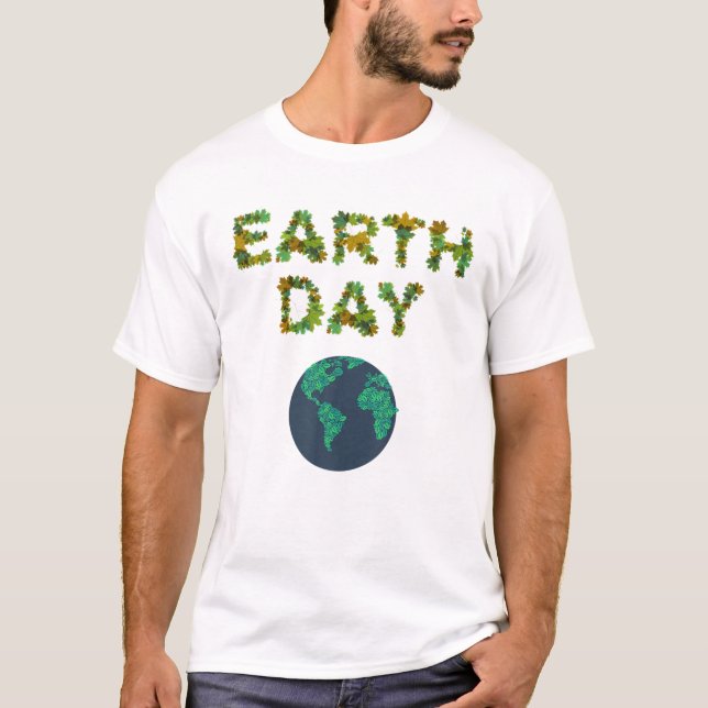 T-shirt Jour des terres Planète Terre Globe (Devant)