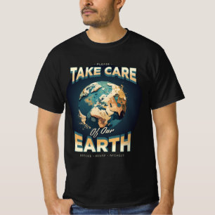 T-shirt Jour des terres Prenez soin de notre terre Globe B